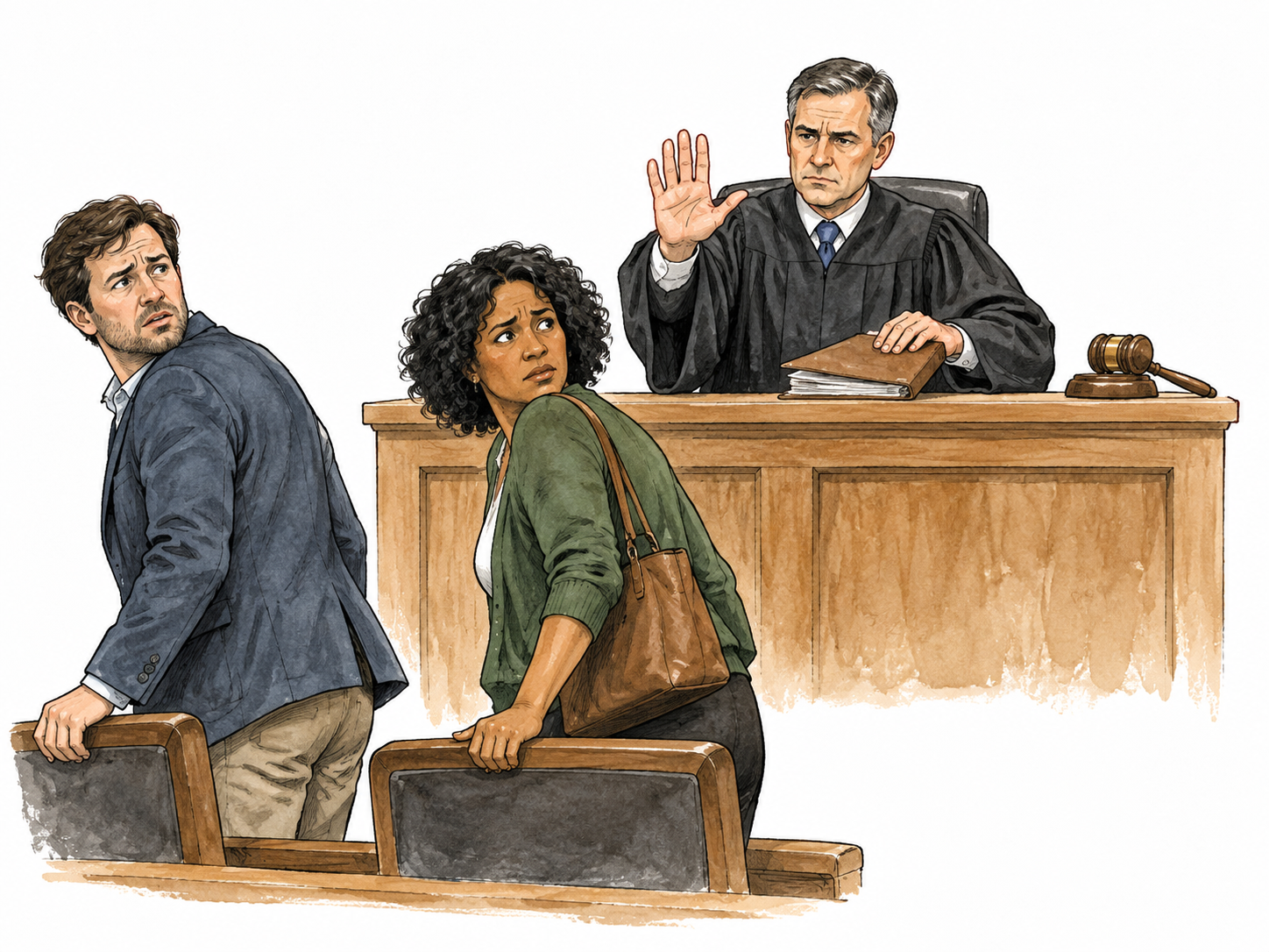 Judge halts proceeding as jurors leave puzzled.