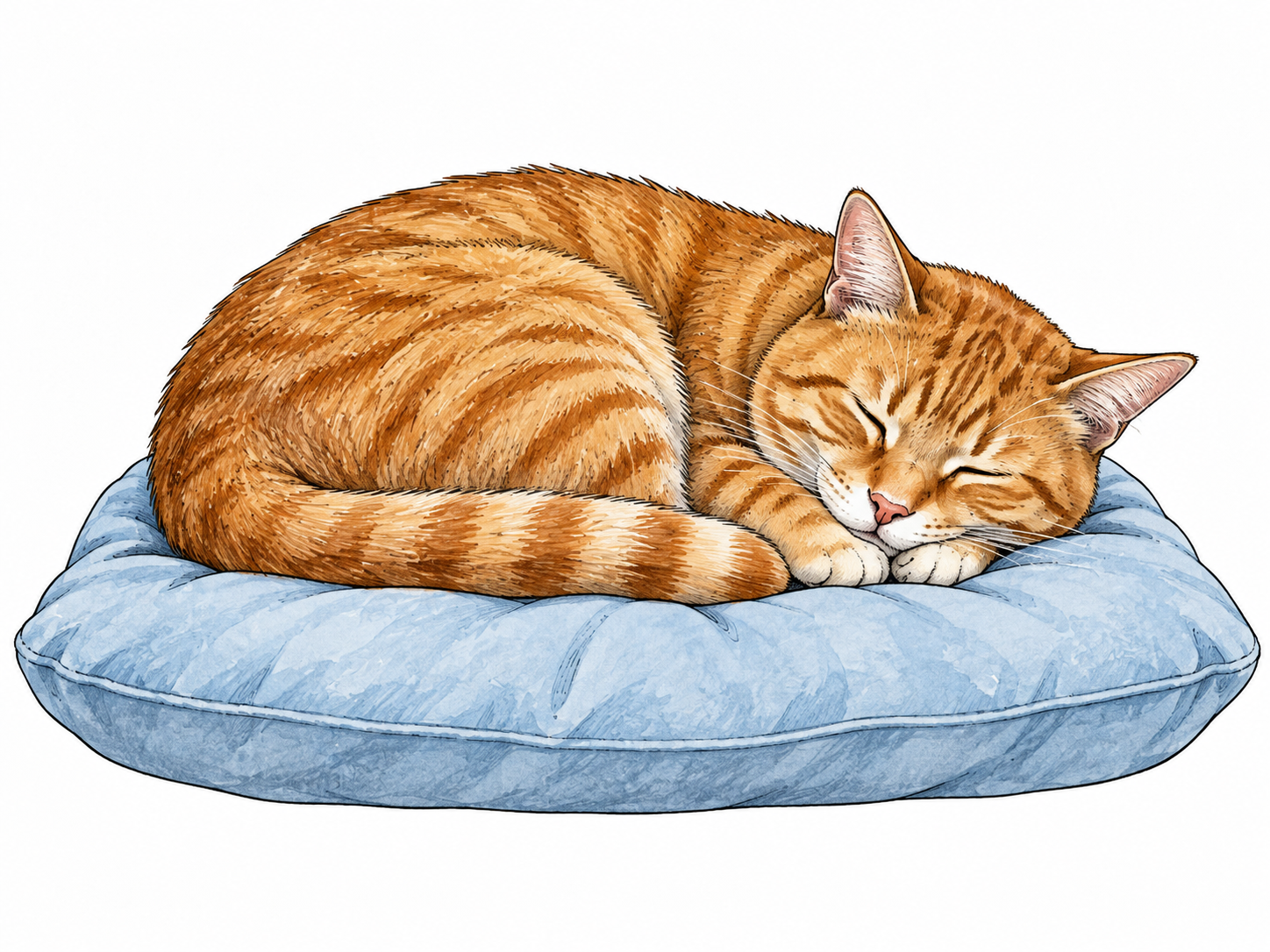 Cat sleeps: concrete example of intransitive action without direct object.