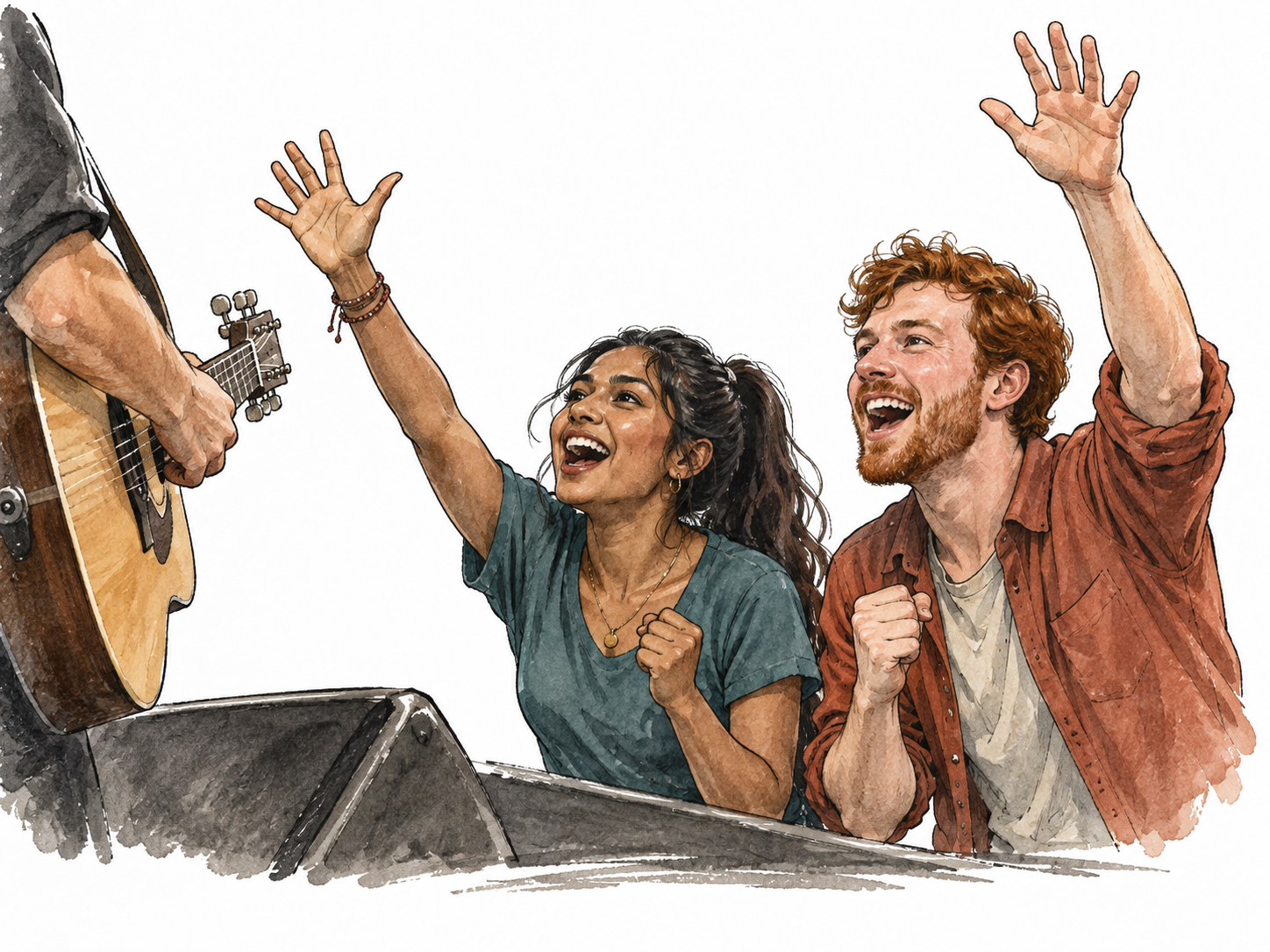 Fans become energized by musical performance.