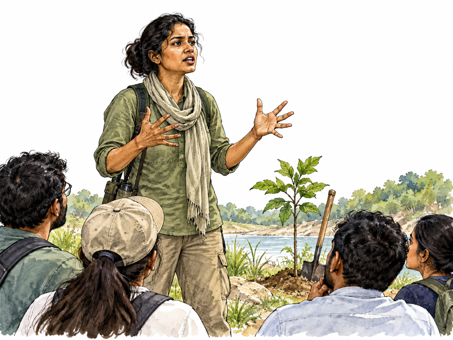 South Asian environmental volunteer speaks with passionate conviction.