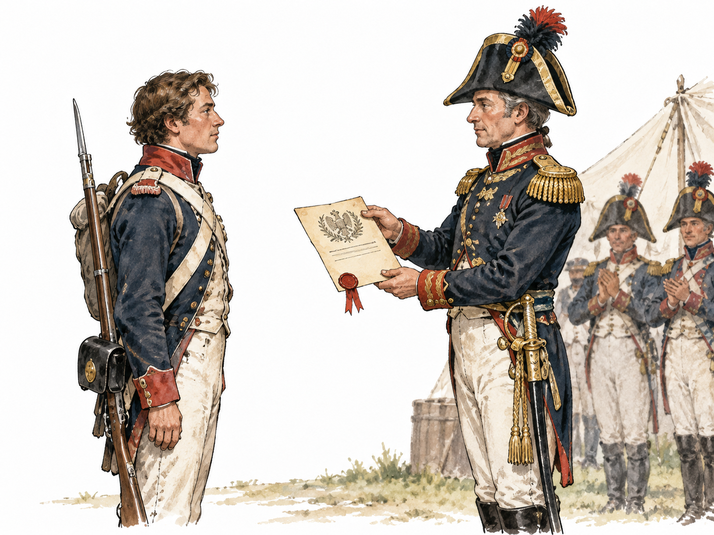 Historical soldier receives honorary promotion certificate, ceremonial no modern rank claim.