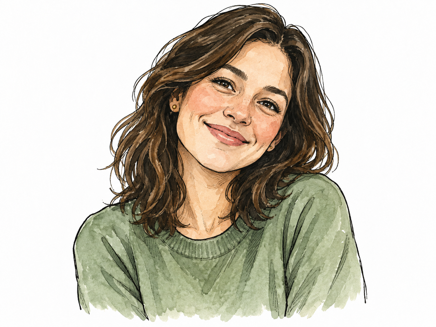 A cheerful adult with a charming smile in natural portrait, no sexualized styling.