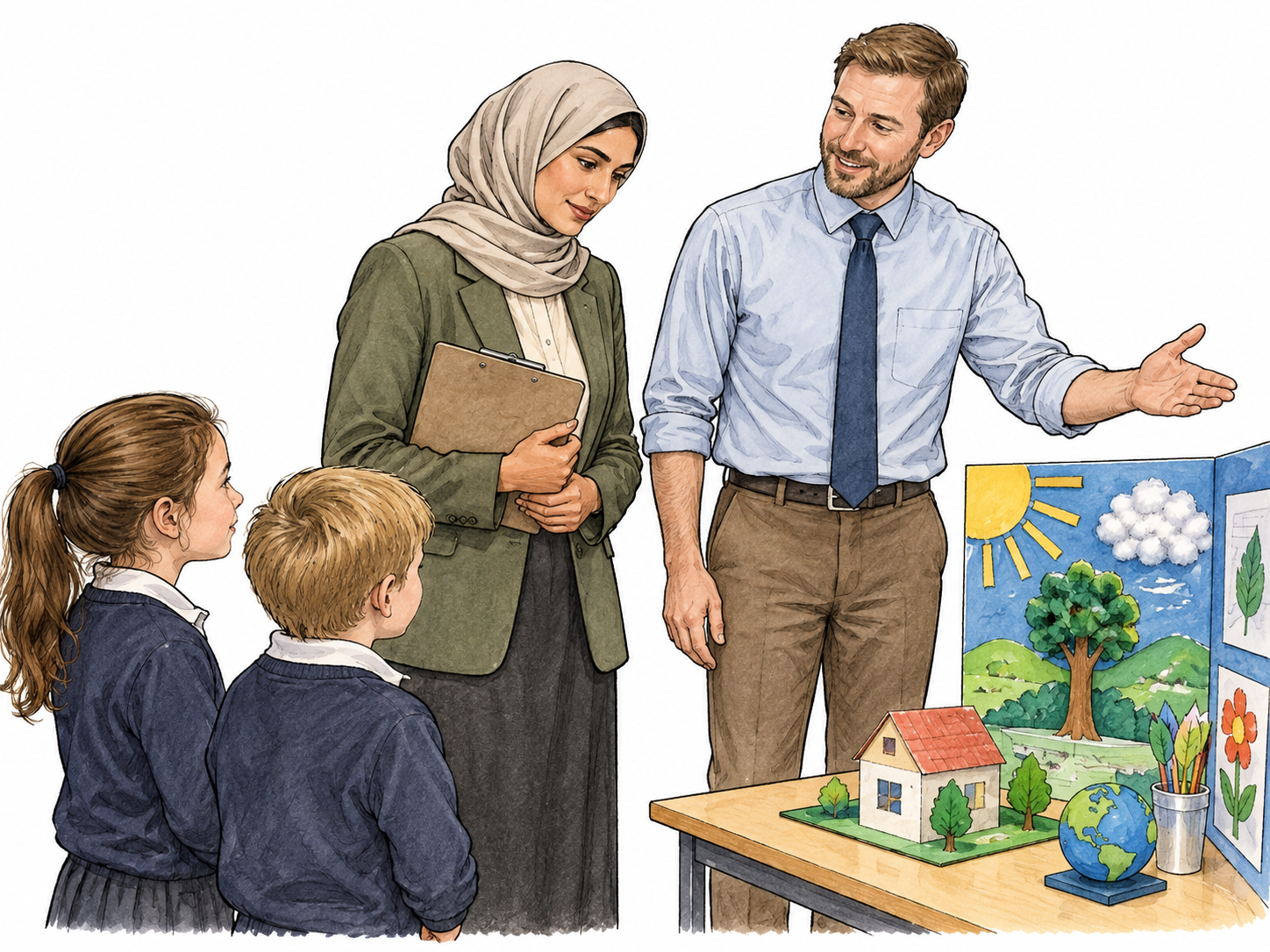 Inspector makes arranged school visitation.