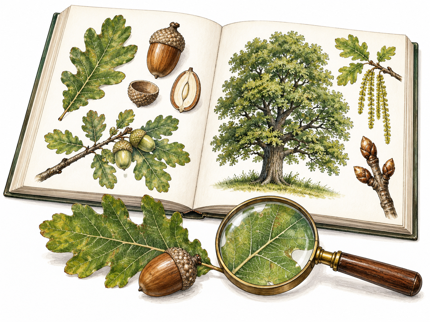 Reference book presents botanical facts.