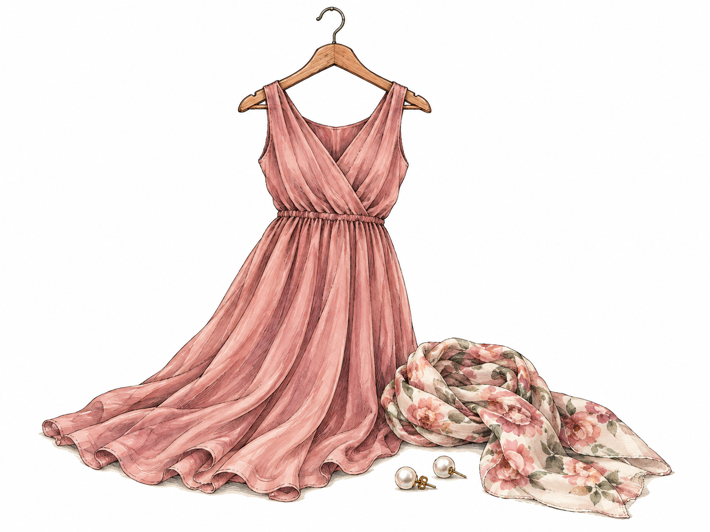 Traditionally feminine clothing and accessories.