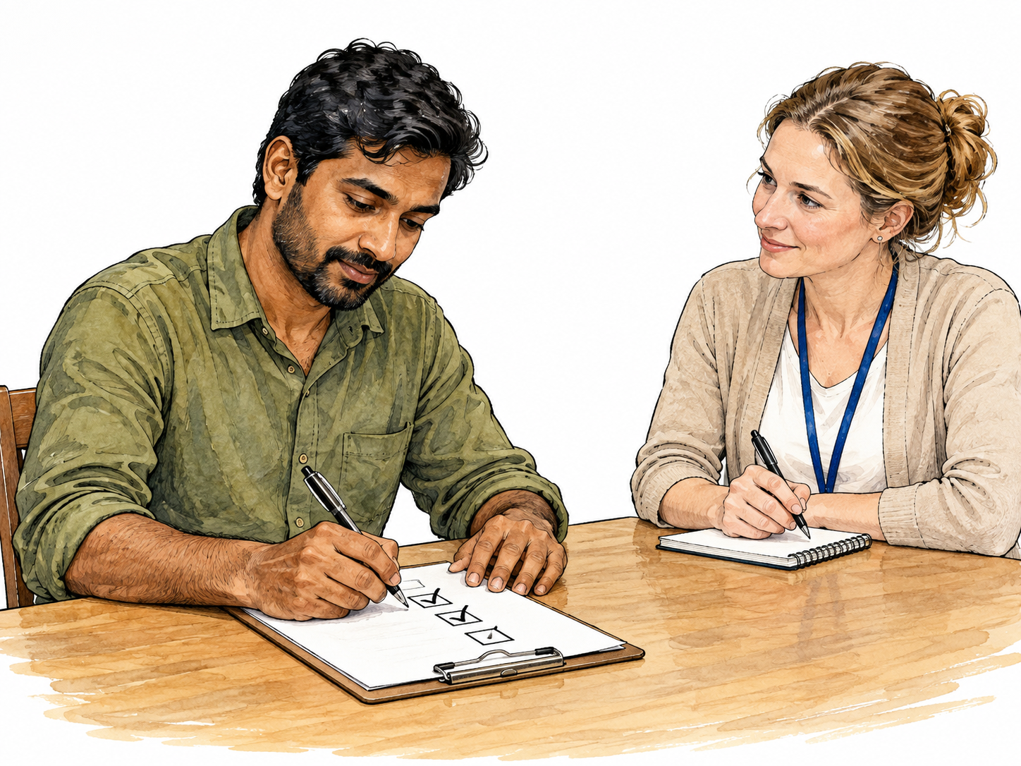 Survey participant supplies answers.