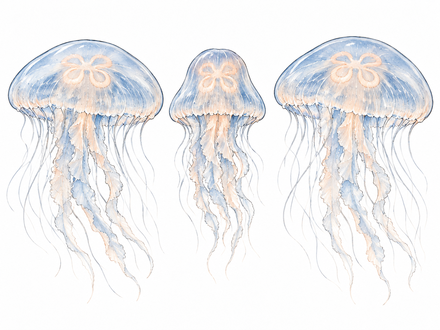 Jellyfish bell alternates relaxed and contracted states.