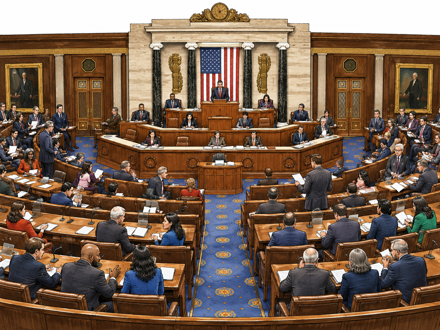 A national legislative assembly at work.