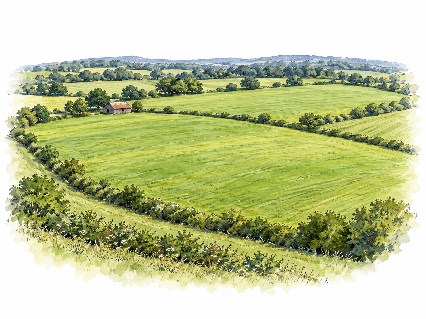 Large contiguous farmland viewed from above.