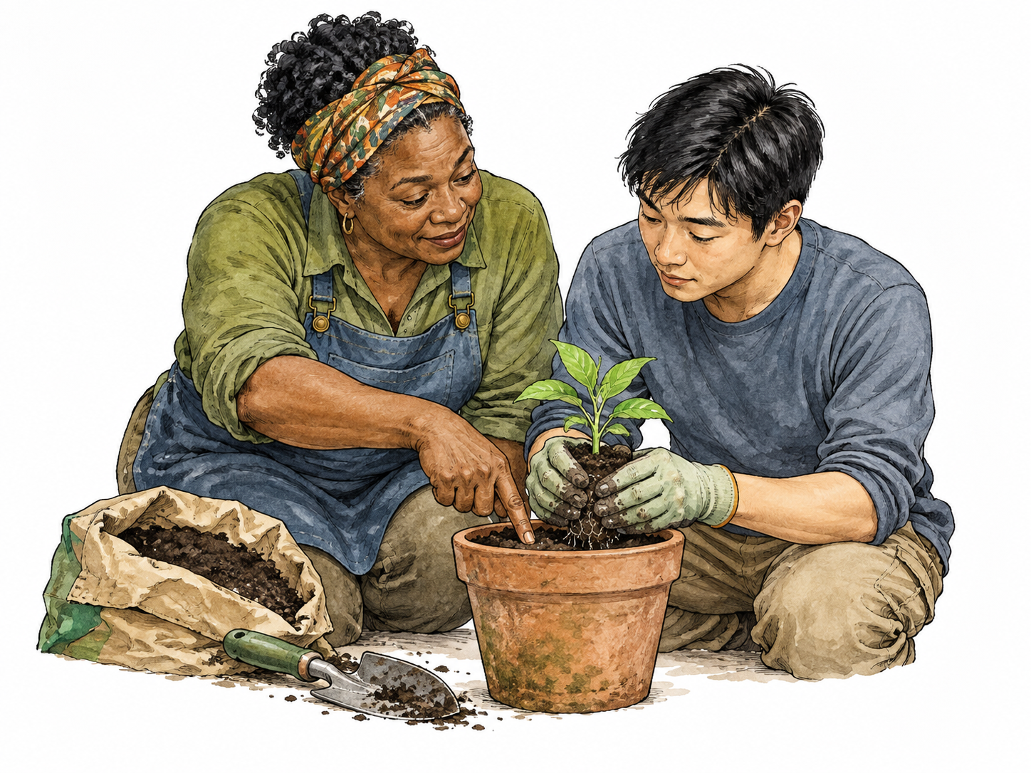 Experienced gardener gives planting advice.