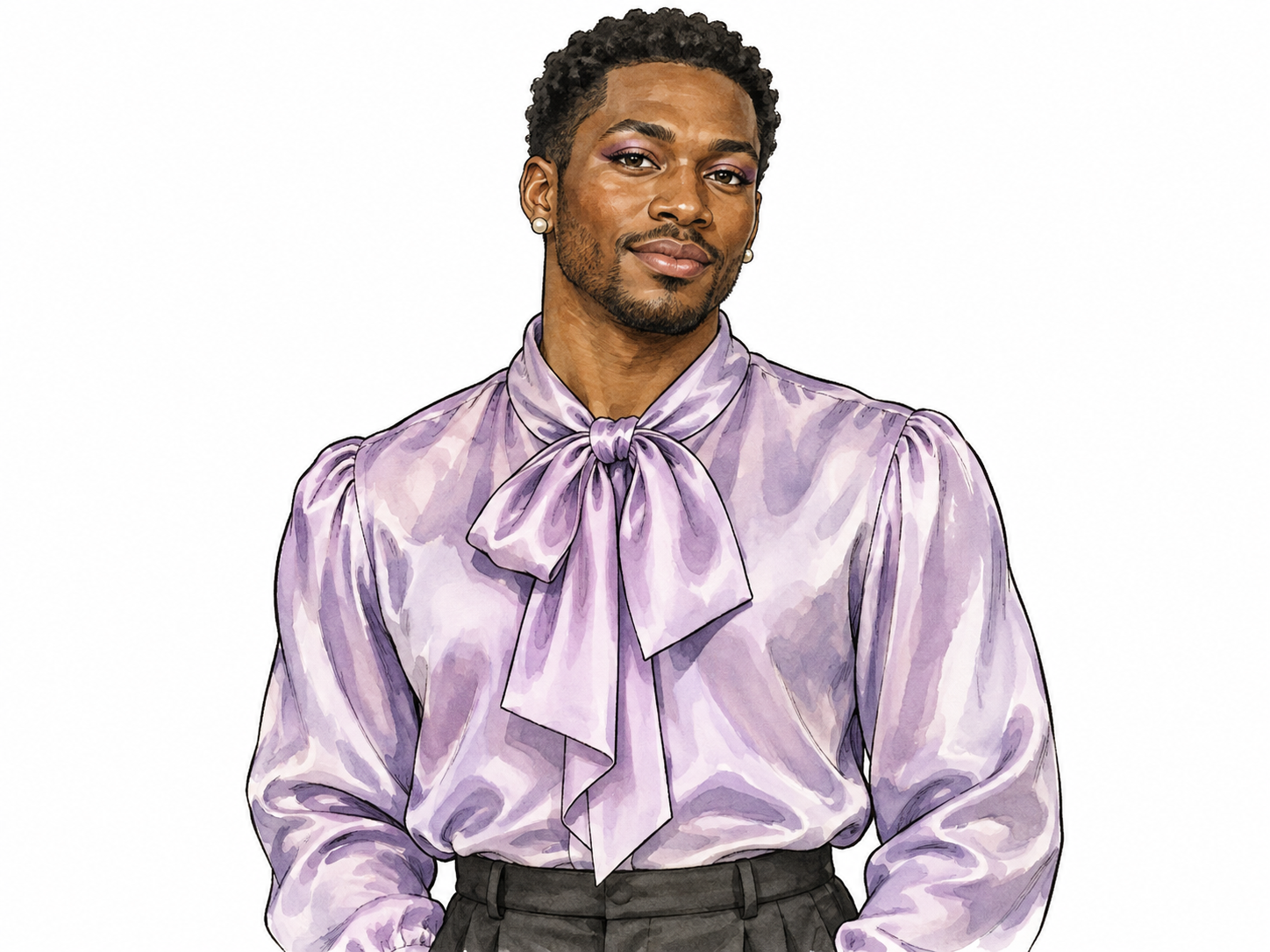 Man with traditionally feminine presentation.