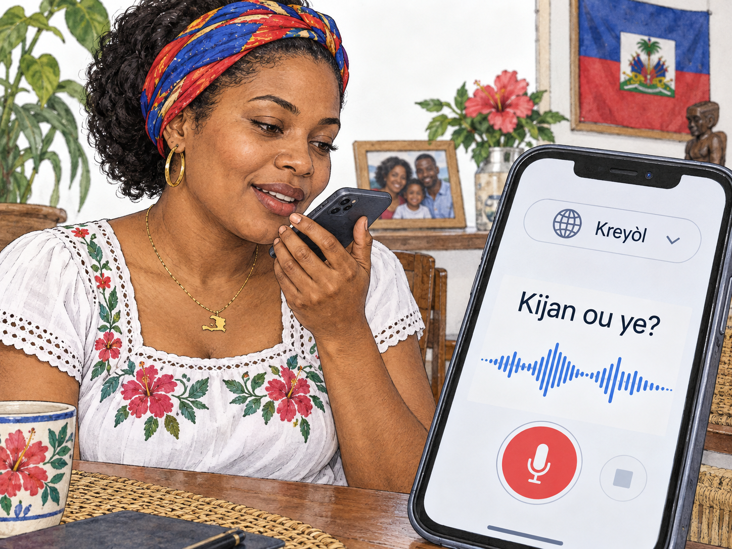 A Haitian Creole greeting recorded in ordinary use.