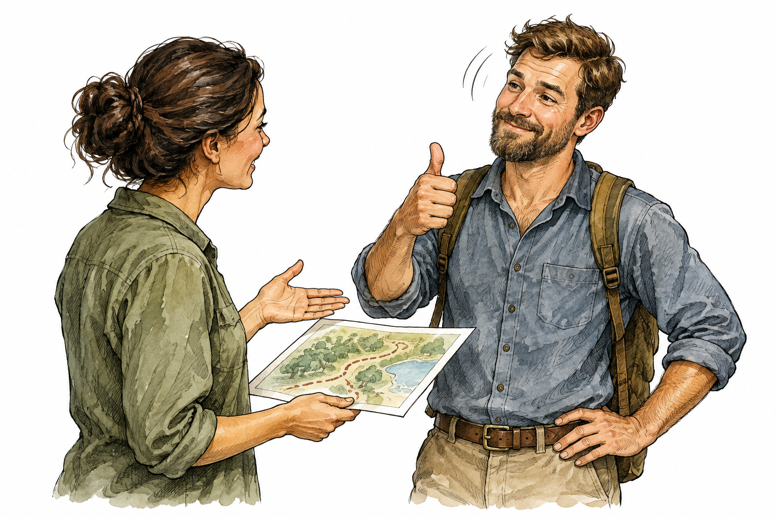 A person clearly nods and gives a confident thumbs-up in agreement to an offered plan, no text.