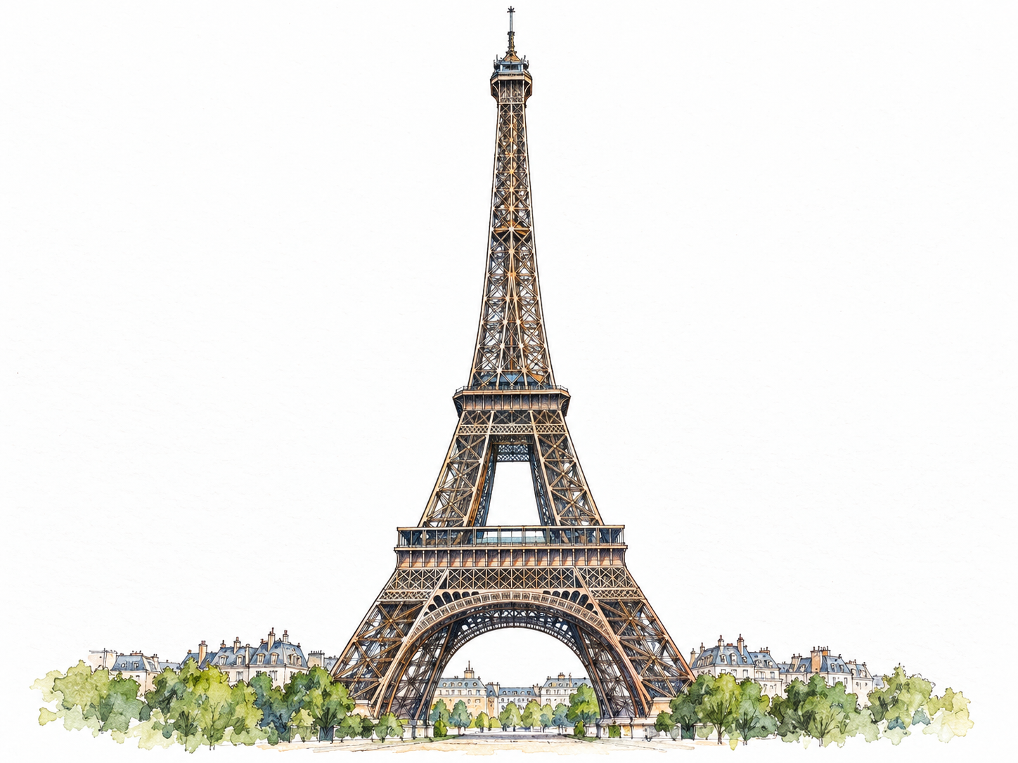 The Eiffel Tower, shown in its unmistakable silhouette, as the widely recognized visual symbol of Paris.