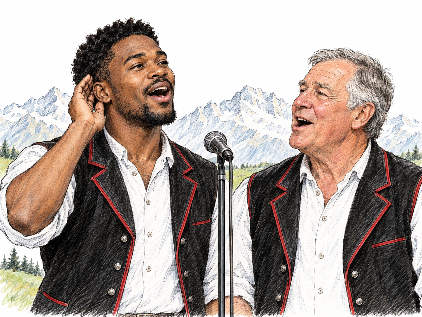 Yodel: to sing with rapid changes between normal and falsetto voice.