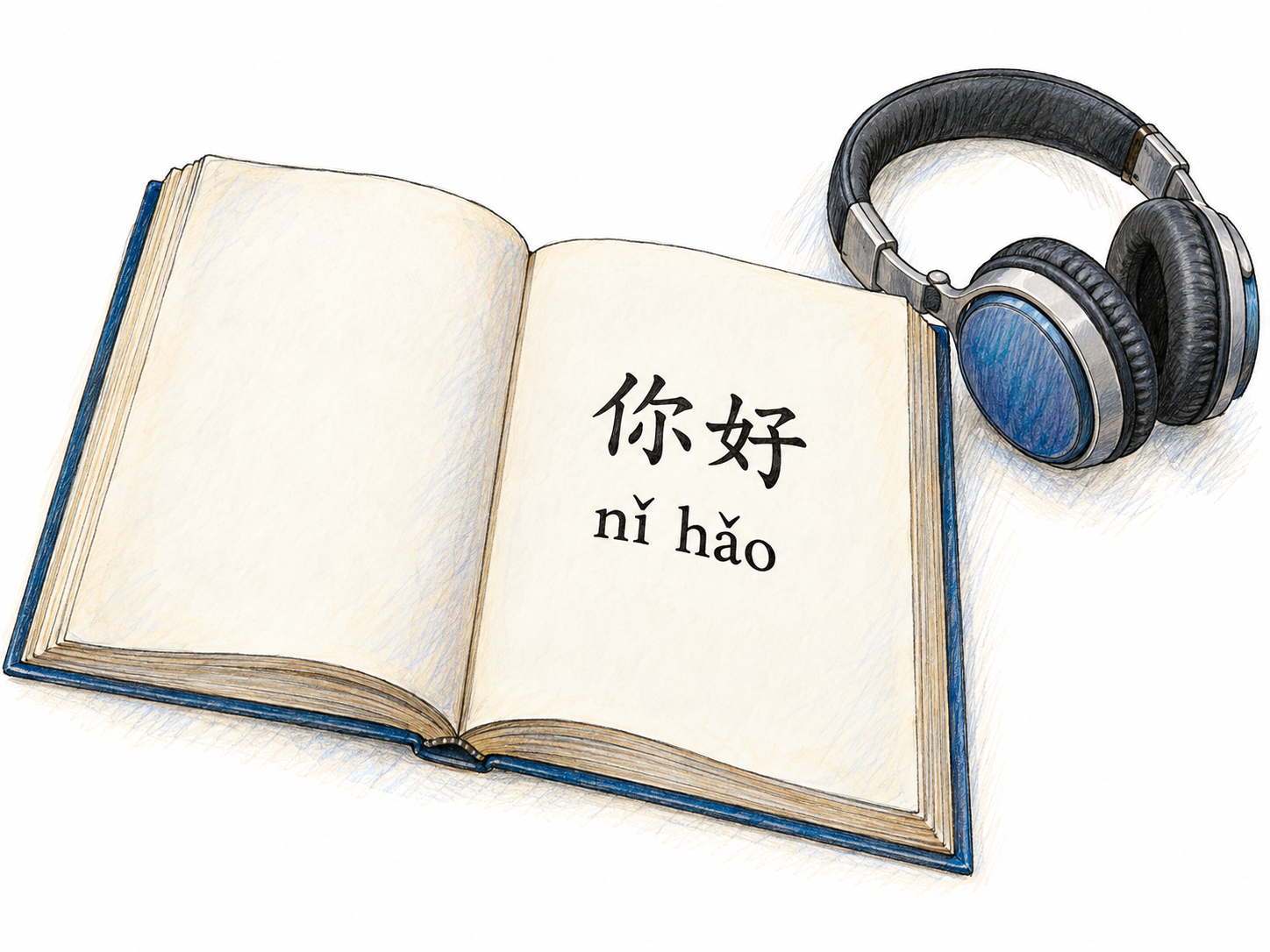 Mandarin, the standard form of Chinese used officially in China and Taiwan, represented by a concrete pronunciation-learning artifact containing a short authentic Mandarin specimen.