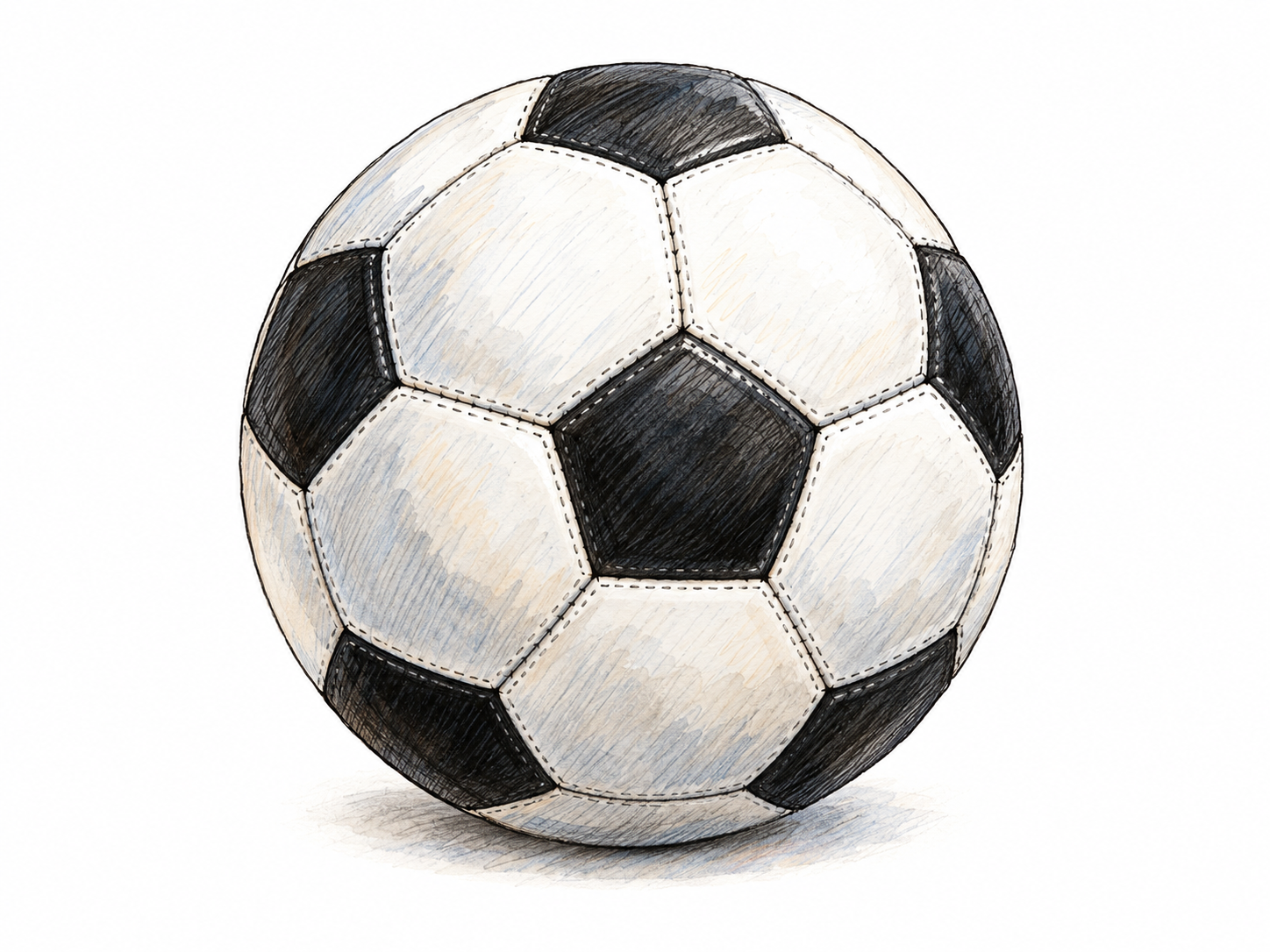 A single recognizable soccer ball, its black-and-white stitched panels and rounded volume clearly visible.