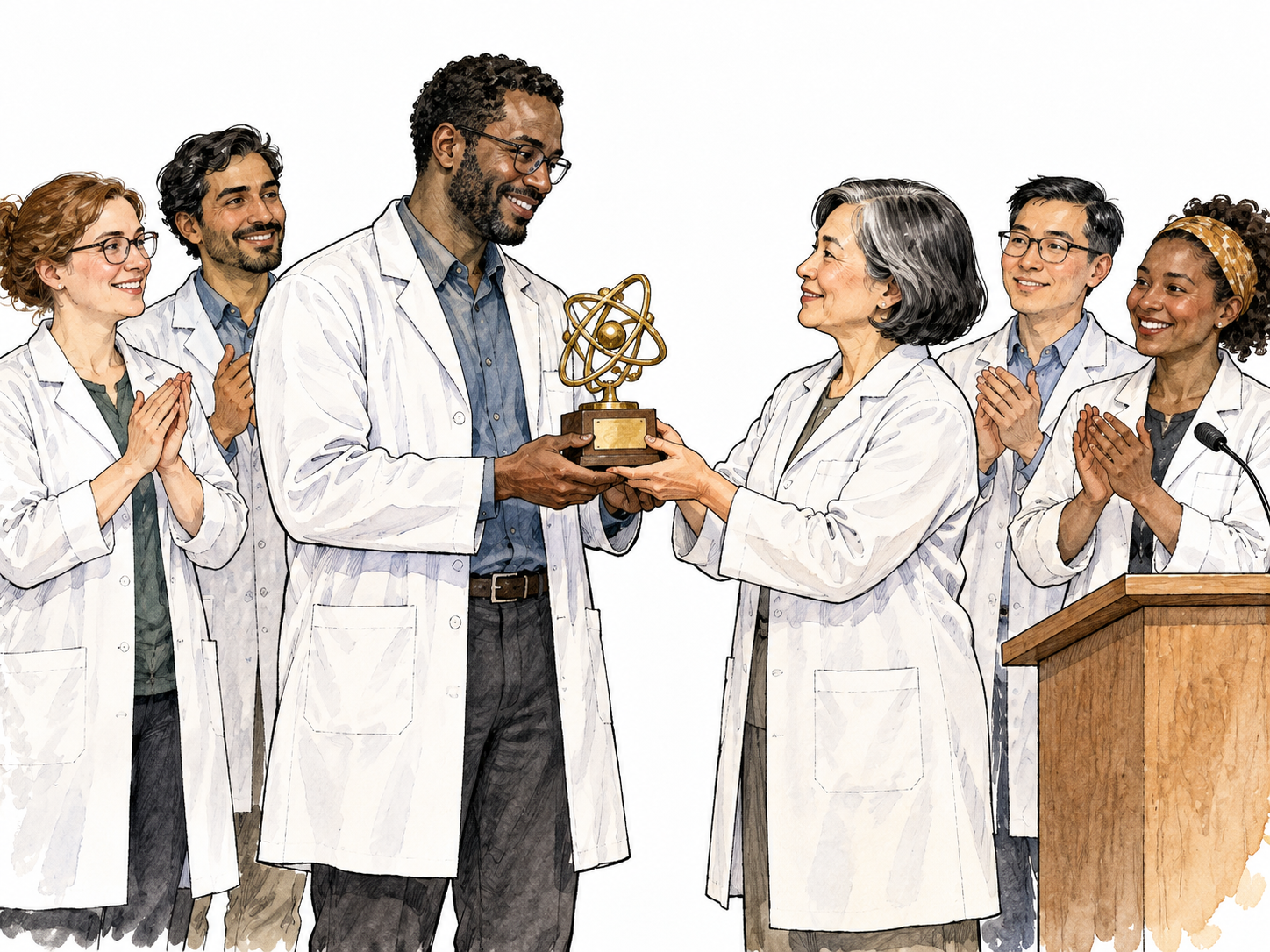 Black scientist receives award from diverse colleagues.