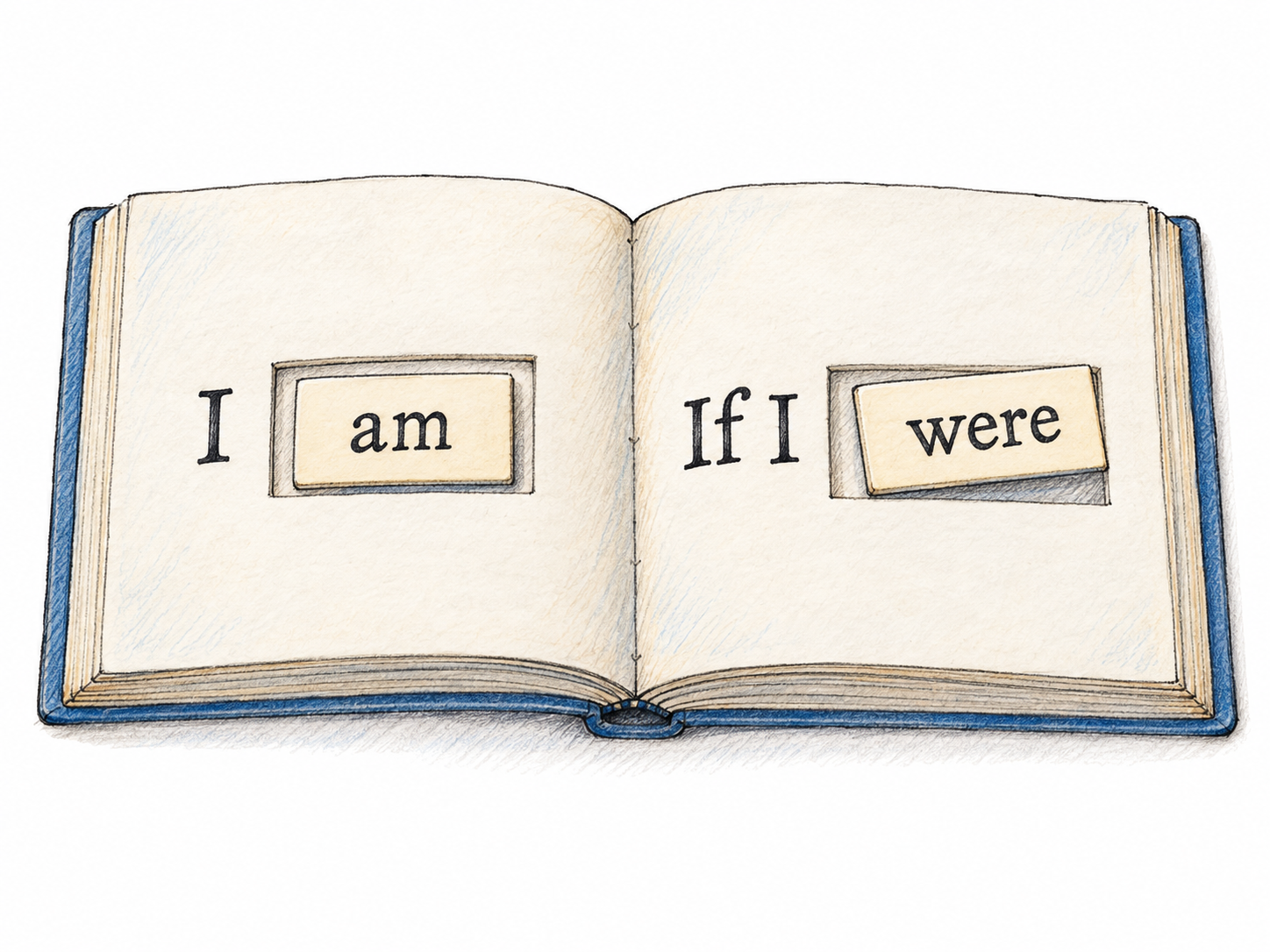 Depict subjunctive mood through a tangible language exercise contrasting an indicative verb phrase with a hypothetical one, using only indispensable linguistic examples.