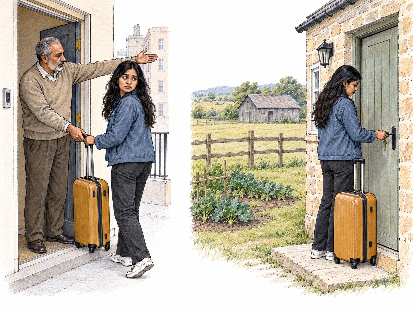 Rusticate: send someone to live in the countryside.